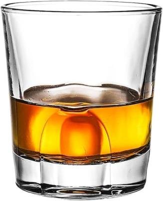 BARRAID Crystal Whiskey Glasses(Set of 6), Rocks Glass Classic Round Design with Heavy Base 270 ML,